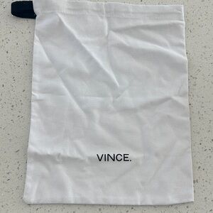 Vince White Drawstring Pouch